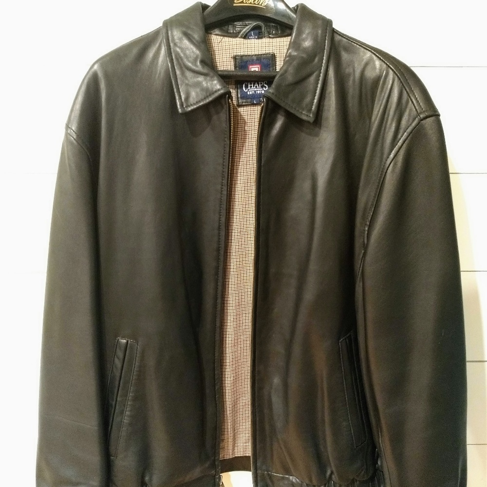 Chaps Mens Leather Jacket